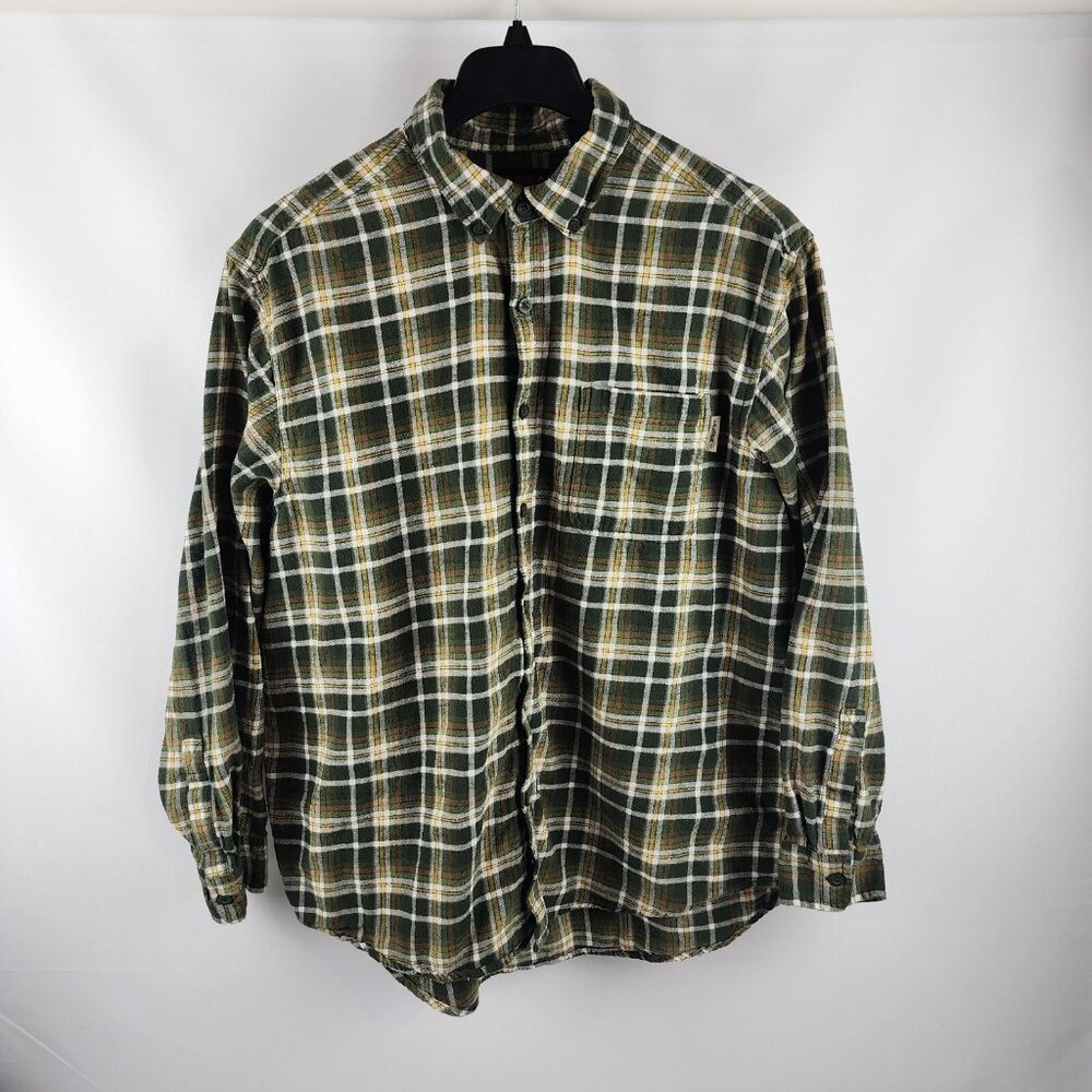 Wolverine Shirt Mens XXL Multi Green & Brown Button Up L/S Button Down Collar